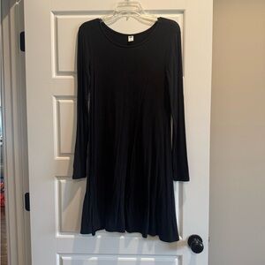 Old Navy Black A-Line Long Sleeve Dress
